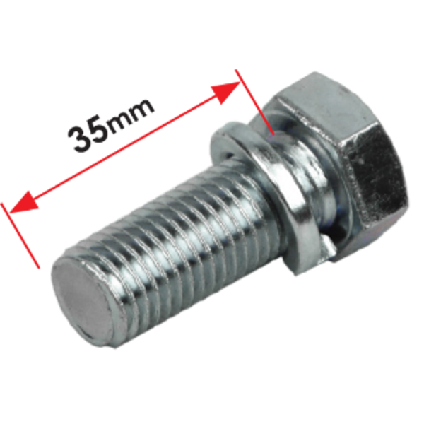 Class 2 tow bar bolts - 16 x 35mm Metric Zinc | Australian Tow Spares
